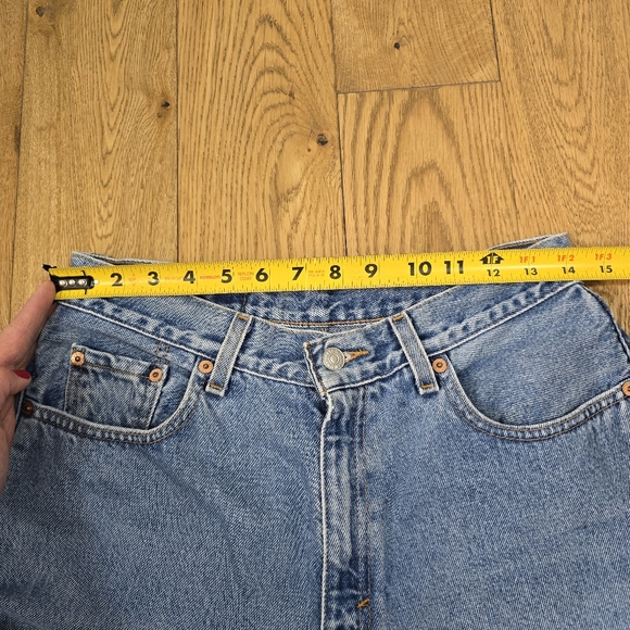 Vintage Levis 506 High Rise Loose Fit Straight Leg Blue Denim Jeans 10 Regular - Picture 7 of 10